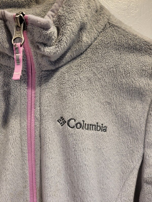 Producto - Polar COLUMBIA gris claro con rosa-Talle 7/8 años- PRECIO: 50X - 1