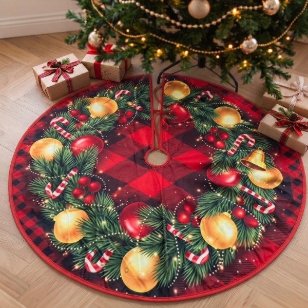 Producto - FALDA DE TELA PARA ARBOL NAVIDEÑO 90CM DISEÑOS SURTIDOS - 1