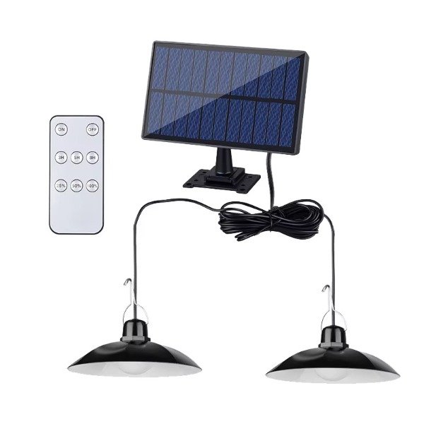 Producto - 3008B Lampara X2 Solar Luz Fria Colgante Control Remoto Exterior - 1