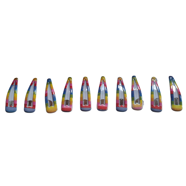 Producto - Hebillas De Pelo Tic Tac Arcoiris Niña Mujer Pack X 10 unidades - 3