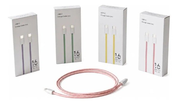 Producto - Cable para Iphone 16 USB c a USB c Mallado SX 120 Lila - 0