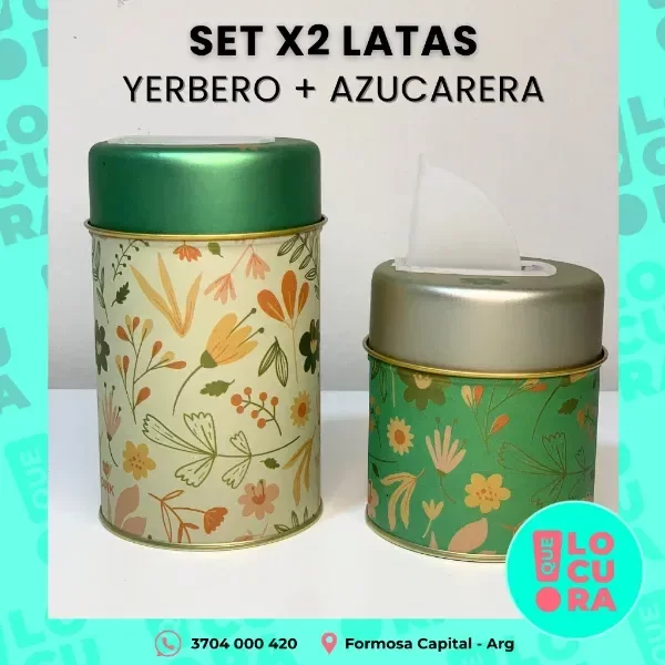 Producto - Set de Latas Yerbero y Azucarero