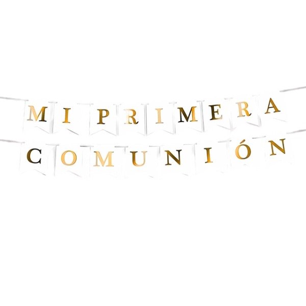 Producto - BANDERIN MI PRIMERA COMUNION BLANCO