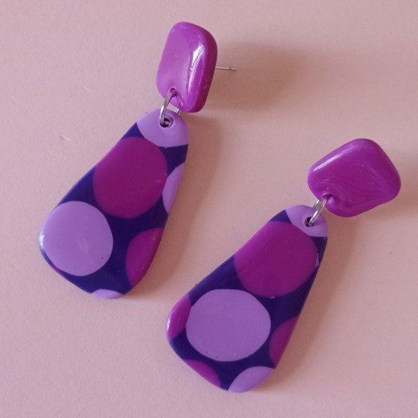 Producto - Triángulos en azul, lavanda y púrpura