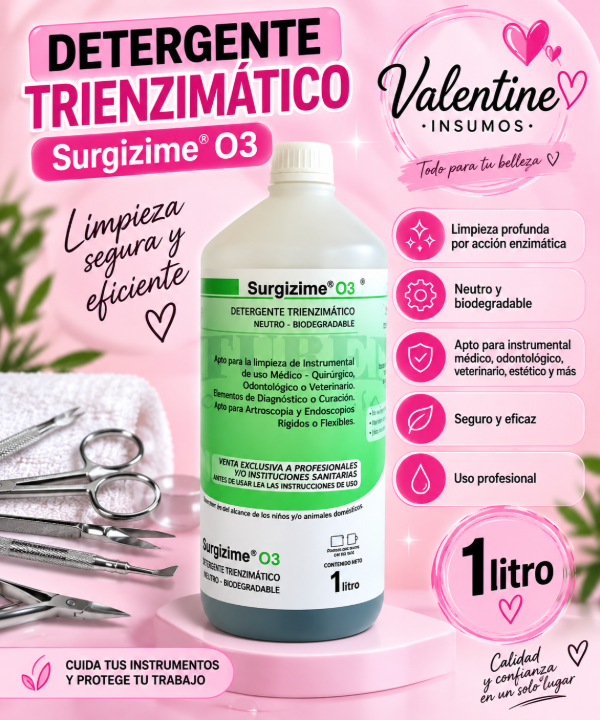 Producto - Detergente Trienzimático Surgizime O3 botella x1lt - 0