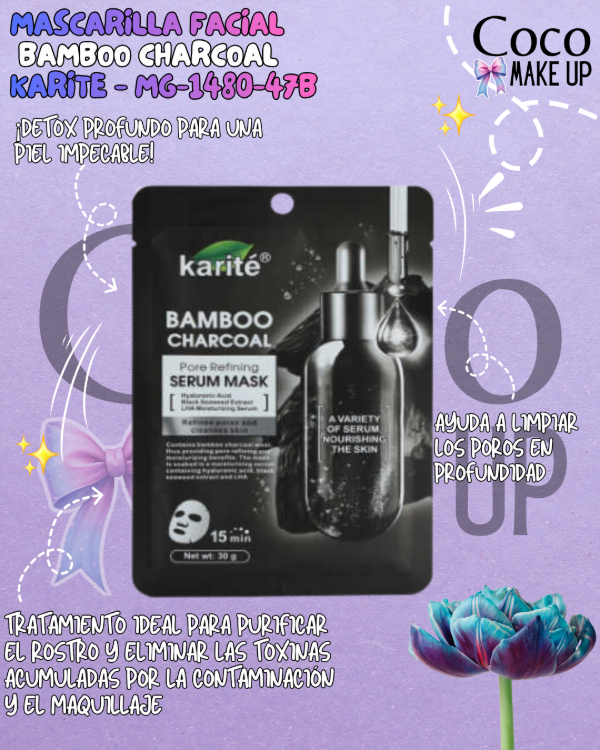 Producto - MASCARILLA FACIAL BAMBOO CHARCOAL - KARITE - MG-1480-47B
