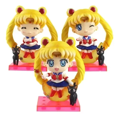Producto - Figura Serena Sailor Moon con Luna - Sailor Moon (10cm)