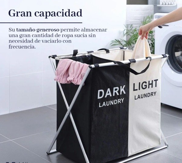 Producto - CC10883 CESTO DOBLE PARA ROPA SUCIA