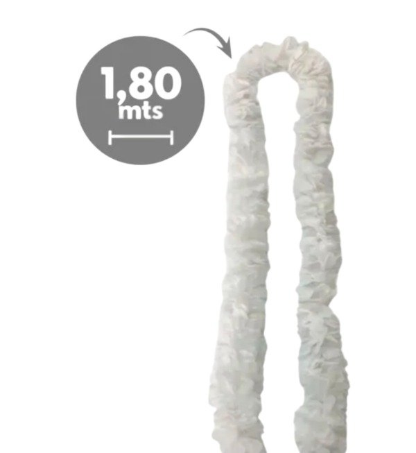 Producto - Boa flores seda blanca 1,80