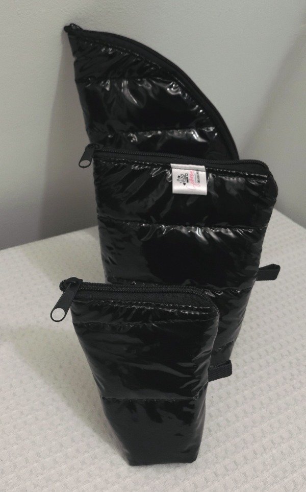 Producto - Set Matero x3 Matelaseado CHAROLADO NEGRO - 2