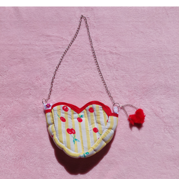 Producto - Cartera Corazón Cerezas