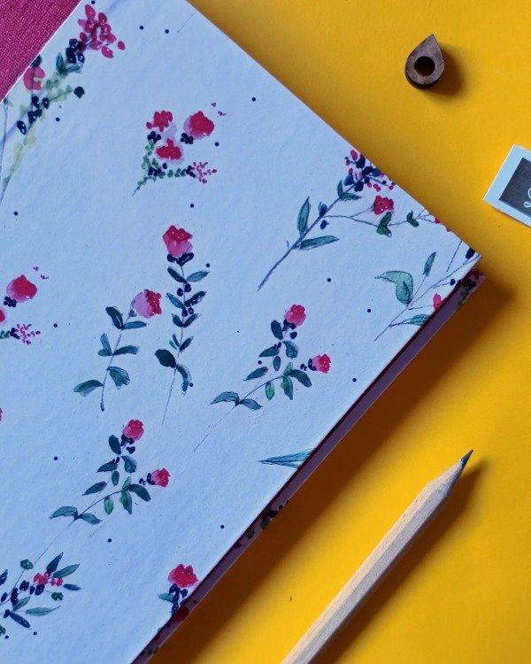 Producto - Cuaderno flores rojas