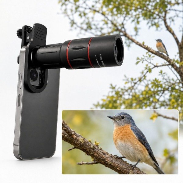Producto - TELESCOPIO MONOCULAR PARA CELULAR CON CLIP PARA TELEFONO - 0