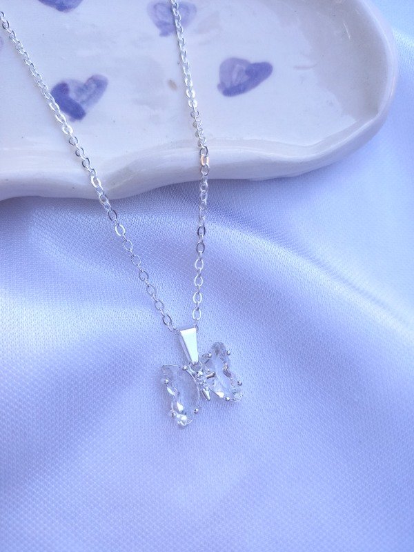 Producto - cadenita butterfly tiny white (blanco)
