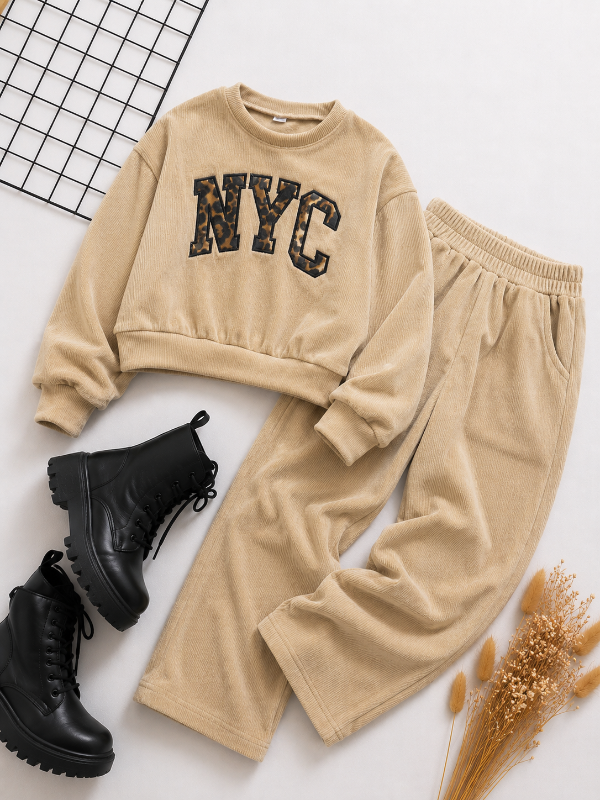 Producto - CONJUNTO NYC BEIGE (BUZO + PALAZO)