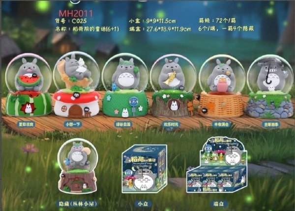 Producto - Caja sorpresa de Totoro esfera nieve con luz