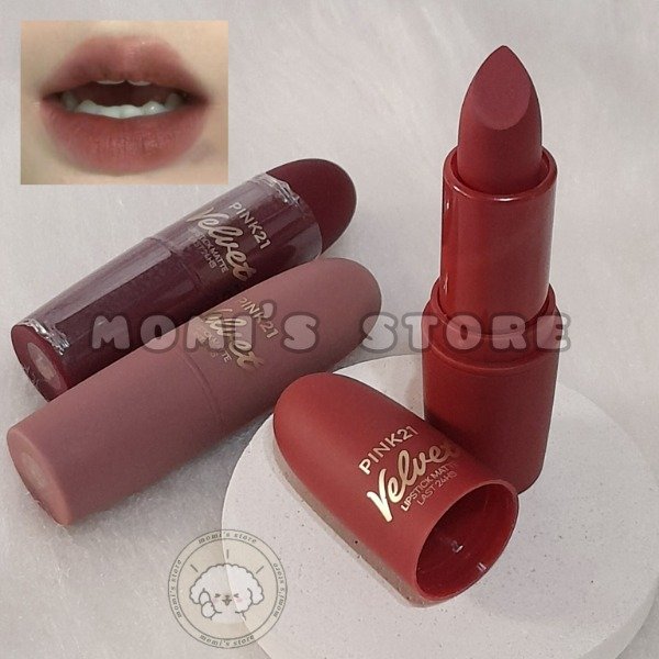 Producto - Labial en barra Pink 21 "Velvet Lipstick Matte Last 24hs"
