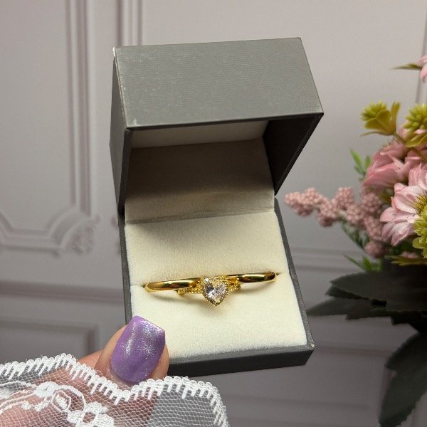 Producto - Anillos de Promesa: Heart Pando cintillo Dorado - 2