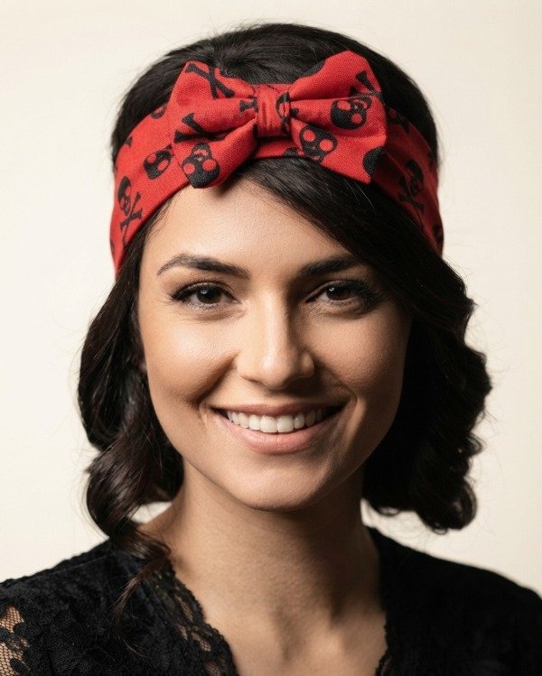 Producto - Vincha Bandana Algodon Y Spandex Con Moño Ideal Niña Mujer