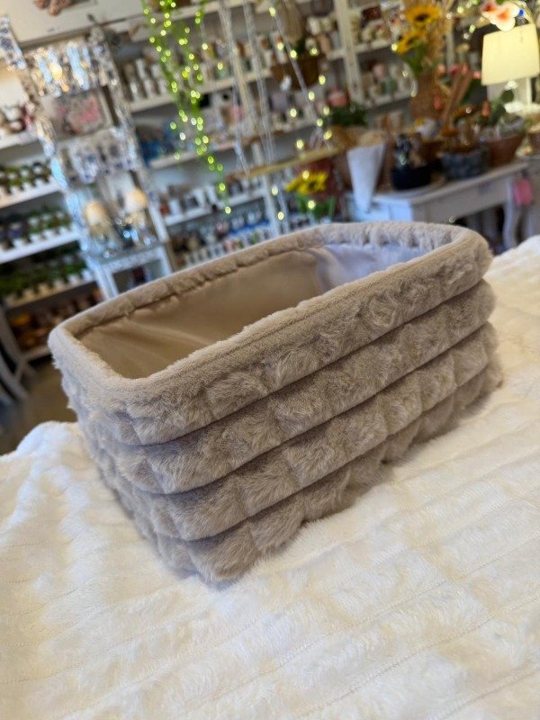 Producto - Canasto rectangular grande Línea Soft - beige (Efectivo: 14.000)