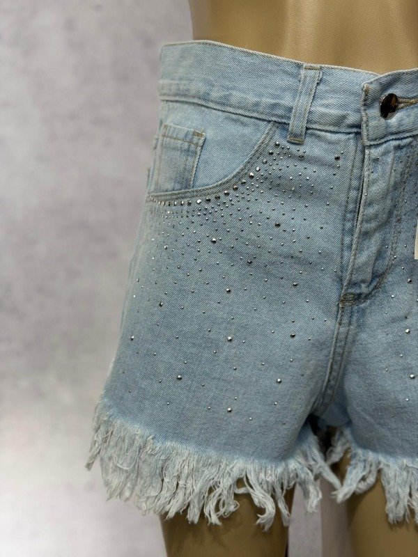 Producto - SHORT VERENA CELESTE RIGIDO STRASS - 4