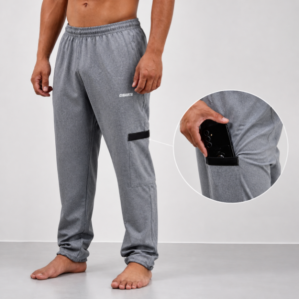 Producto - Pantalón Cibarta Modelo doble cargo Gris claro Tela Avion