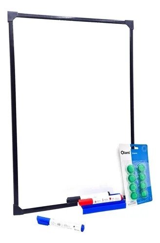Producto - PIZARRA BLANCA MAGNETICA 40x60 + BORRADOR +12 IMANES + 6 MARCADORES