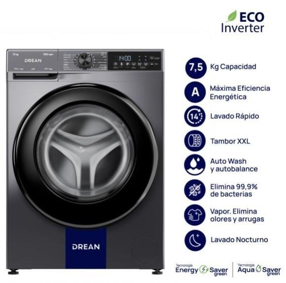 Producto - Lavarropas Drean 7,5Kg LFDR0710ISG0 Gris Inverter - 5