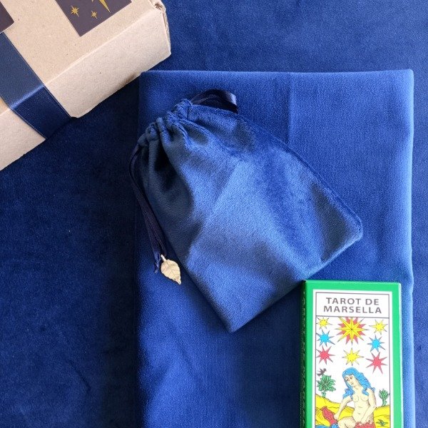 Producto - Paño y Bolsa para mazos + Tarot Marselles Joker