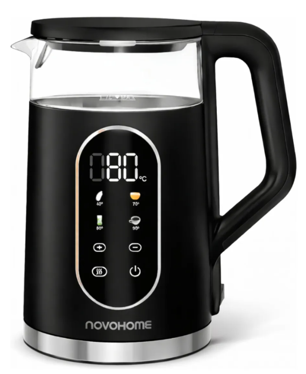 Producto - NOVOHOME PAVA ELÉCTRICA DIGITAL NEGRA 1850W 1.7 LT