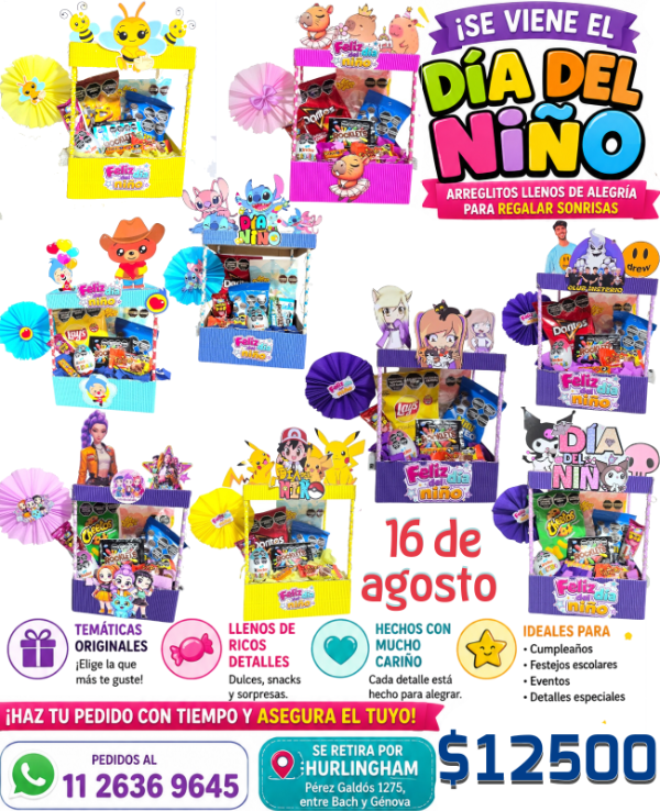 Producto - Arreglo de globos con golosinas dia del Niño con luz