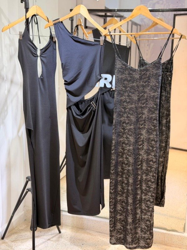 Producto - Vestidos largos negros lycra