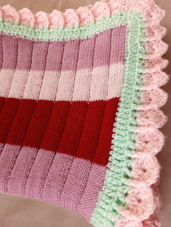 Producto - Manta para cuna. Rosa.