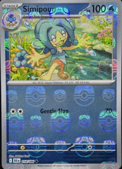 Producto - Simipour (Master Ball Pattern) - 018/086 - Black Bolt - Holo