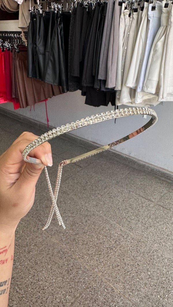 Producto - VINCHA STRASS PLATEADO