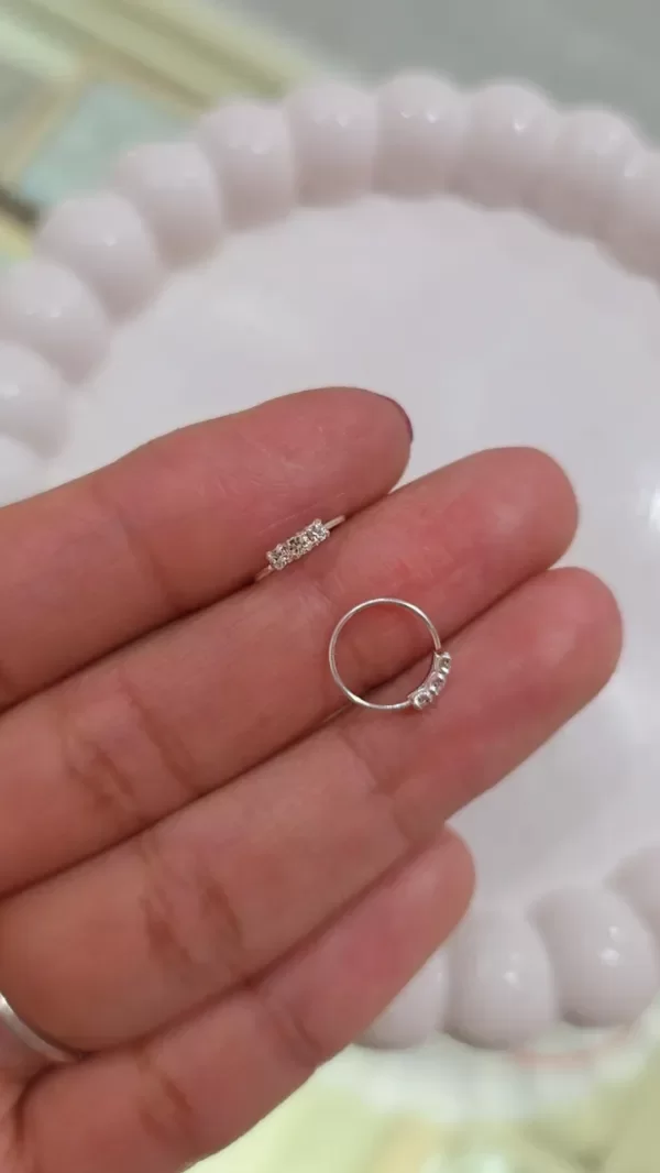 Producto - Solitario piercing nariz 3 cubic PL