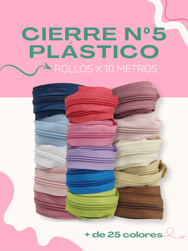 Producto - CIERRE PLASTICO N5 - POR 10 METROS