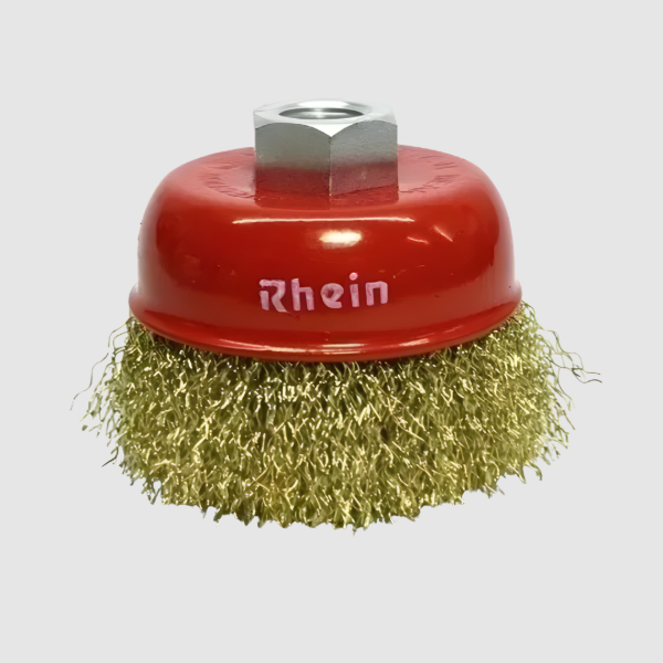 Producto - Cepillo Copa Bronceado Ondulado Con Tuerca 75mm Rhein