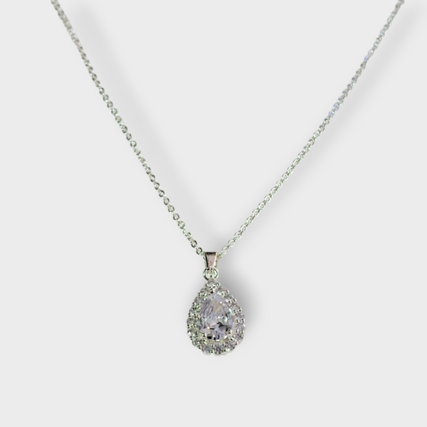 Producto - Cadena Gota con Strass Acero Blanco