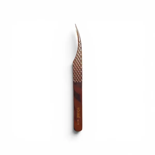 Producto - Pinza curva Punta Delfin Rosa Gold - Youmi
