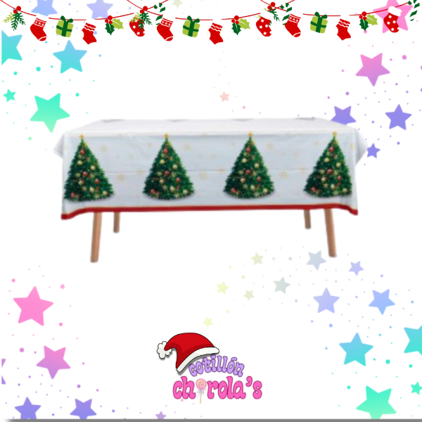 Producto - MANTEL PLASTICO ARBOL DE NAVIDAD - 180cmx130cm