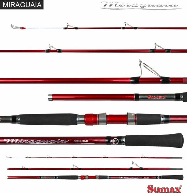 Producto - Caña de Lanzamiento Sumax Miraguaia 3.6m 3.9m 4.2m 3 Tramos Carbono Hibridas
