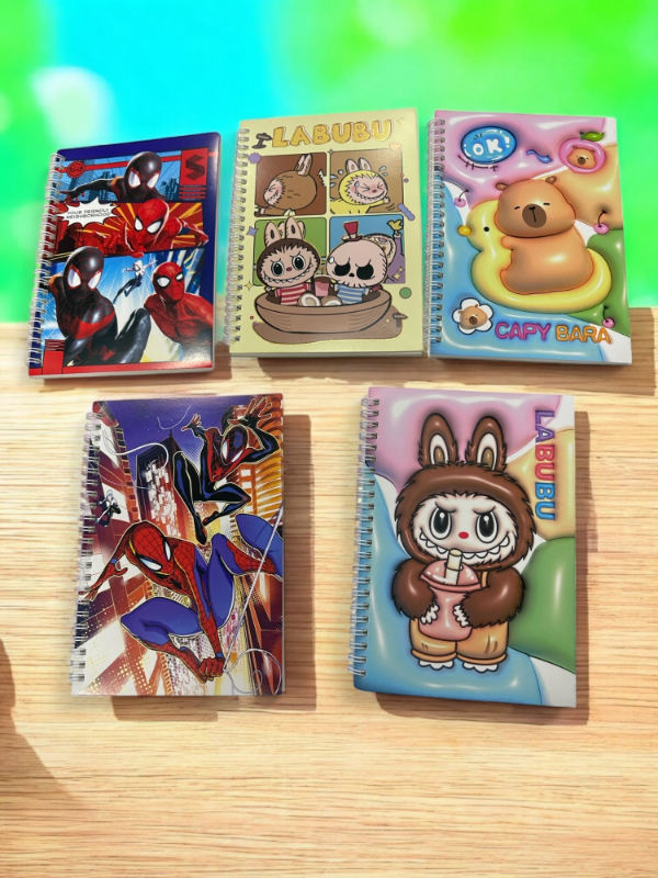 Producto - CUADERNOS ANOTADOR ESPIRAL LABUBU CAPI STITCH 60HOJAS