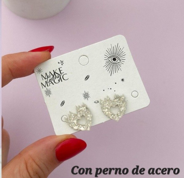 Producto - Aros acero corazón