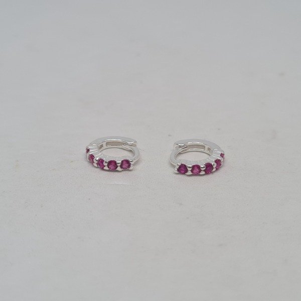 Producto - Argolla con cubic fucsia 6mm AR74A