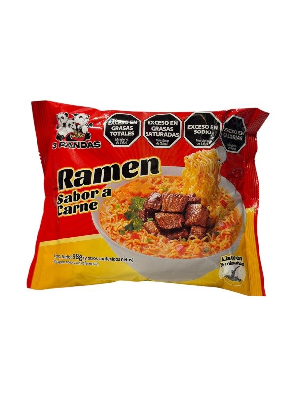 Producto - Ramen 3 Pandas sabor Carne