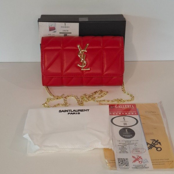 Producto - Cartera YSL Roja con cadena