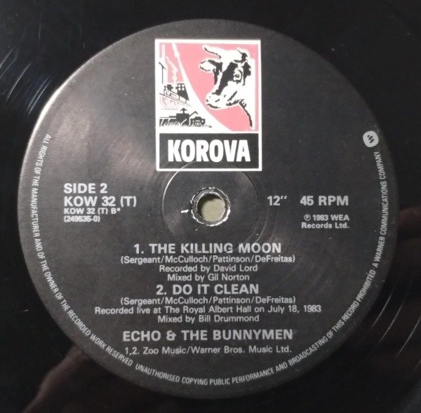 Producto - Echo and The Bunnymen THE KILLING MOON Extended Vinilo 12 UK 1984 - 2