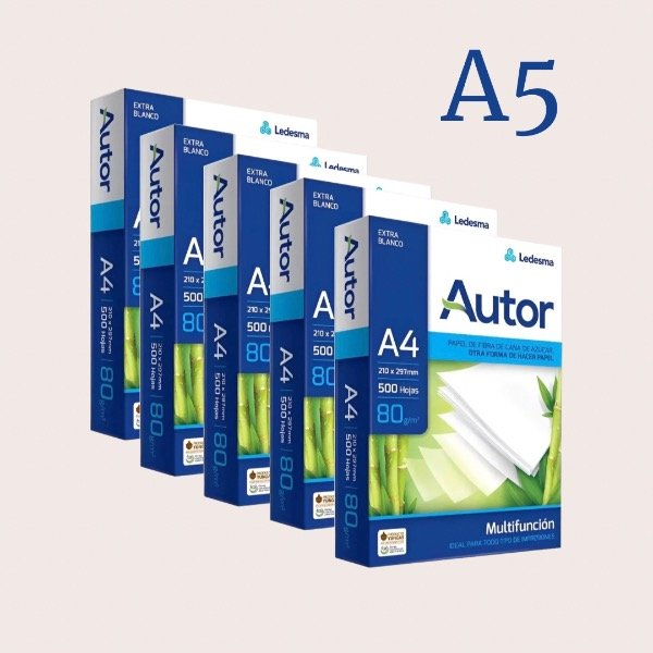 Producto - Resma A5 500 hojas autor 80 gr