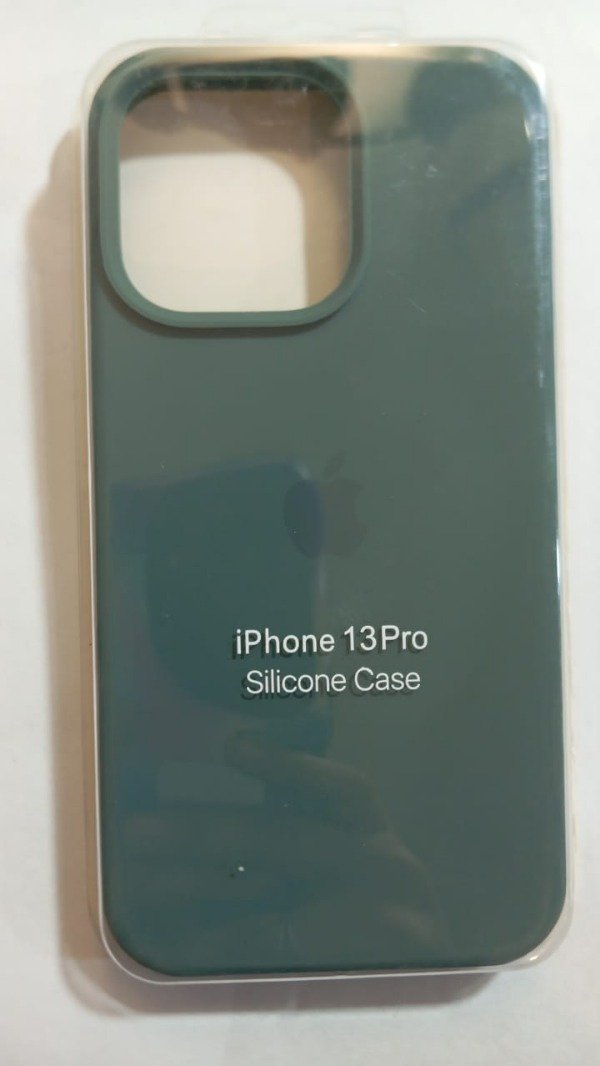 Producto - Funda Silicone Case Verde Logo para iPhone 13 Pro